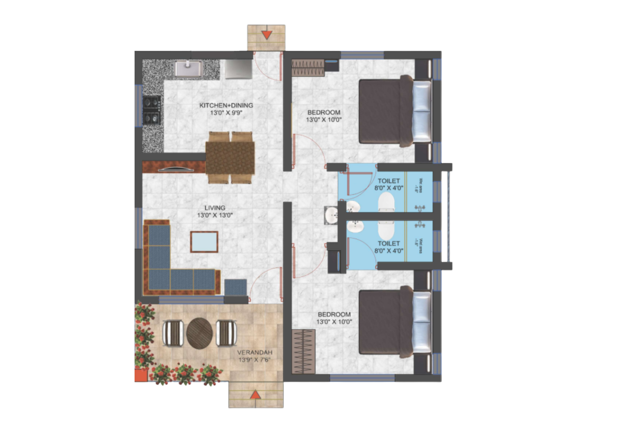 2 BHK Bungalow View